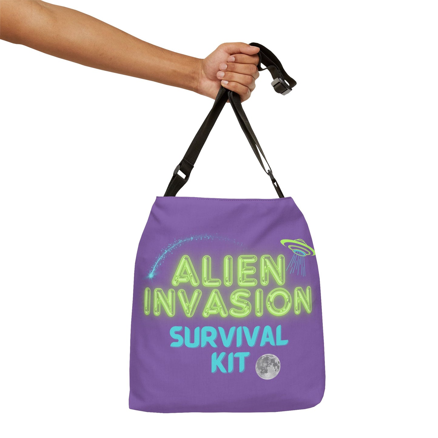 Alien Invasion Tote Bag Purple