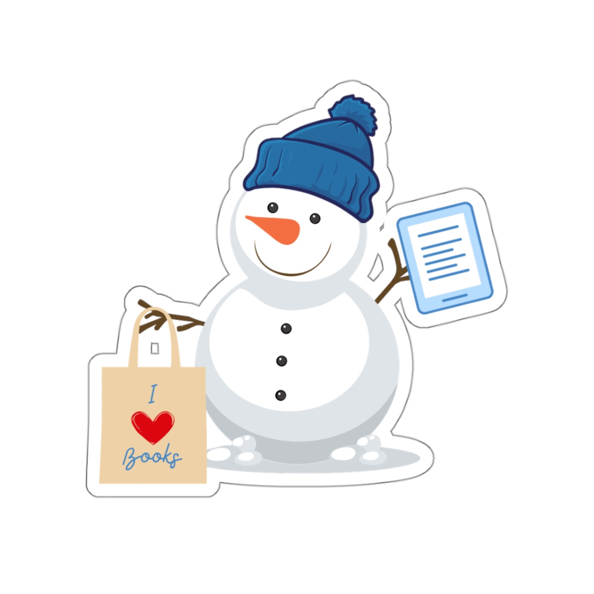 Frosty Hearts Books Sticker