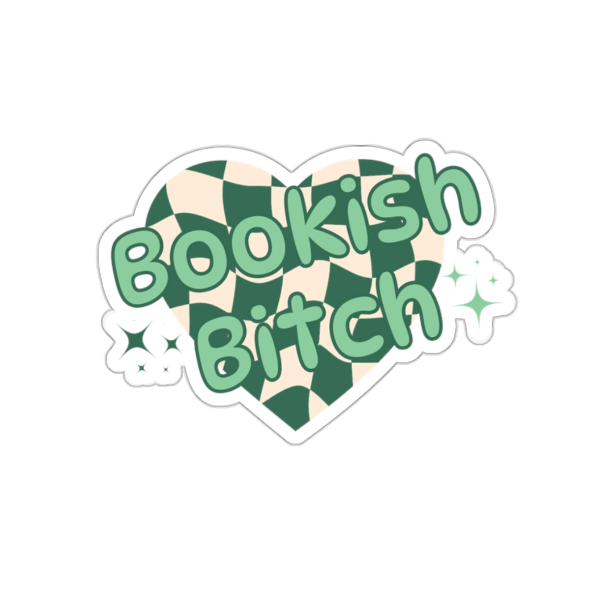 Bookish Bitch Checkered Sticker