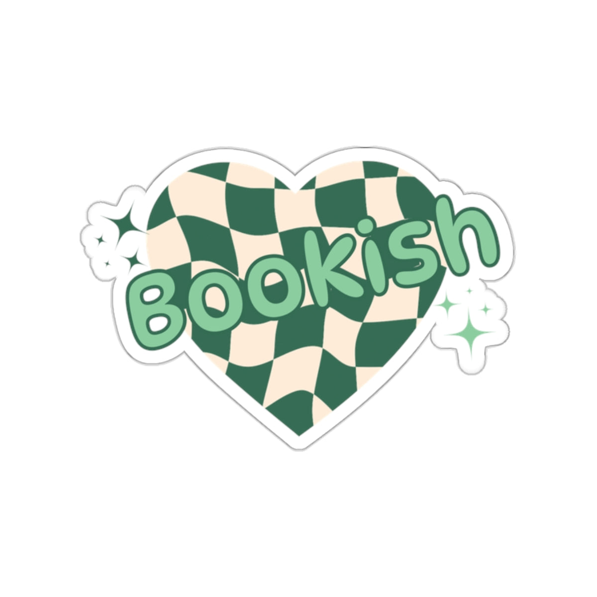 Bookish Checkered Sticker