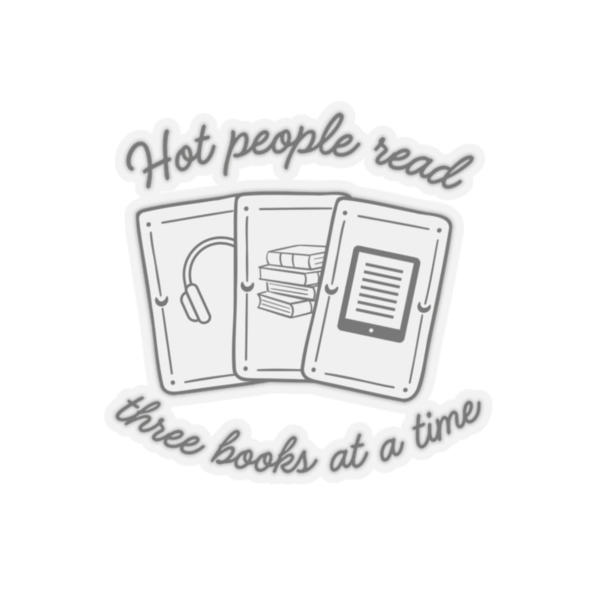 Three Books Sticker