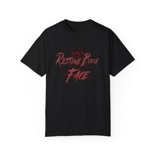 Resting Book Face Black Tee