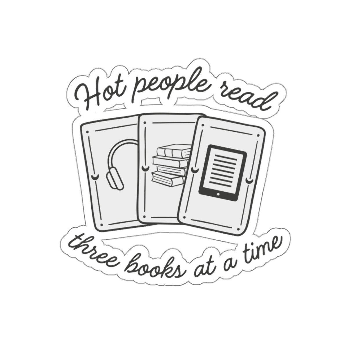 Three Books Sticker