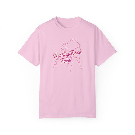 Resting Book Face Pink Tee