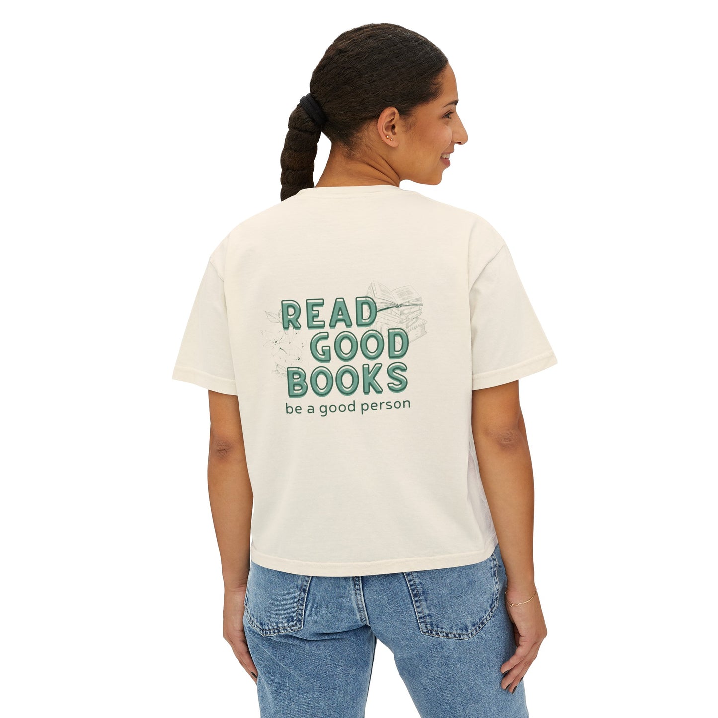 Read Good Books Cropped Tee